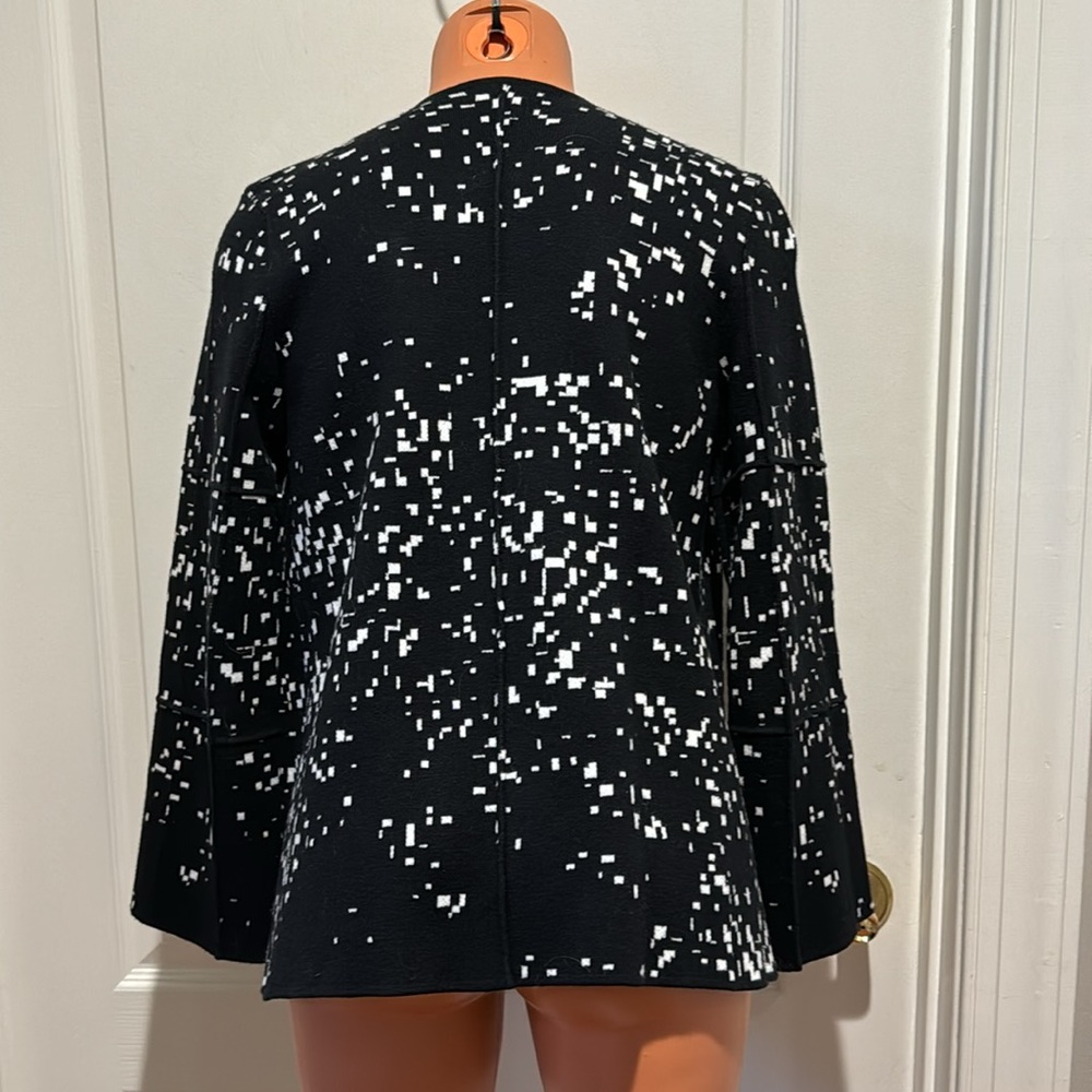 ALFANI Confetti Contrast Open Drape Sweater Cardigan Petite Small PS SP $80 EUC - Picture 7 of 11
